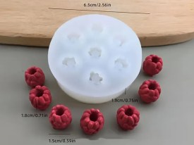 Molde silicona 7 frambuesas 